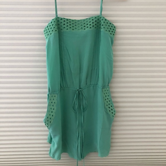 Isabel Lu - silk romper, mint green - Picture 1 of 3